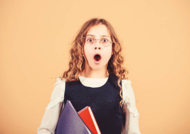 Kağıt klasörlü küçük bir kız. Günlük notları için not defteri. Ders çalışmak. Bilgi ve eğitim. Okula dönelim. Ev ödevi. Korkmuş küçük kız öğretmen olmak istiyor. Zor bir seçim. Neler oluyor?