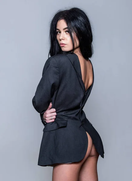 Sexy woman with fit ass. girl in office jacket. female sexy buttocks. love and desire. erotica. sensual lady. beauty and fashion. true confidence. her perfect body. businesswoman — Stok fotoğraf