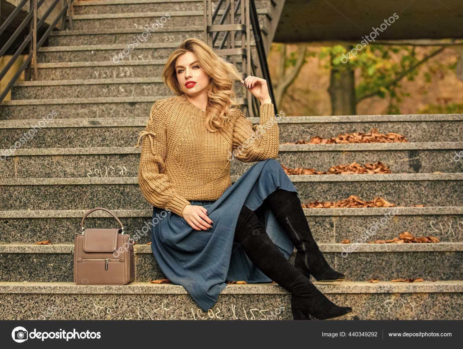 Layer oversize knit over girly Fall outfit How to