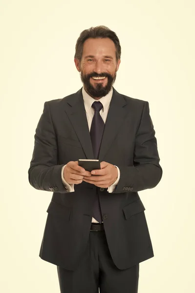 SMS marketing. Buon capo sms sms isolati su bianco. Messaggi SMS via smartphone. Messaggistica SMS. Servizio di messaggi brevi. Nuove tecnologie. Comunicazione commerciale. Vita moderna — Foto Stock