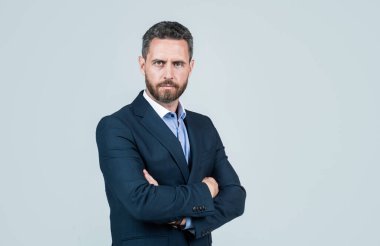 Başarılı erkek CEO. Patron ve çalışan. Güven ve başarı. ofis çalışanı