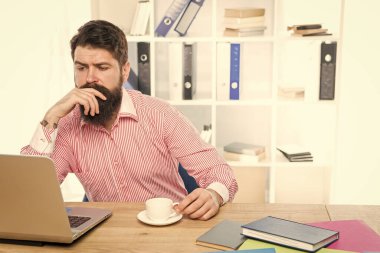 Pratik insanlar için pratik blog. Ciddi blogcu blog yazmak için dizüstü bilgisayar kullanıyor. Blog iletisi. Bilgi sitesi. Sosyal ağ servisi. İş iletişimi