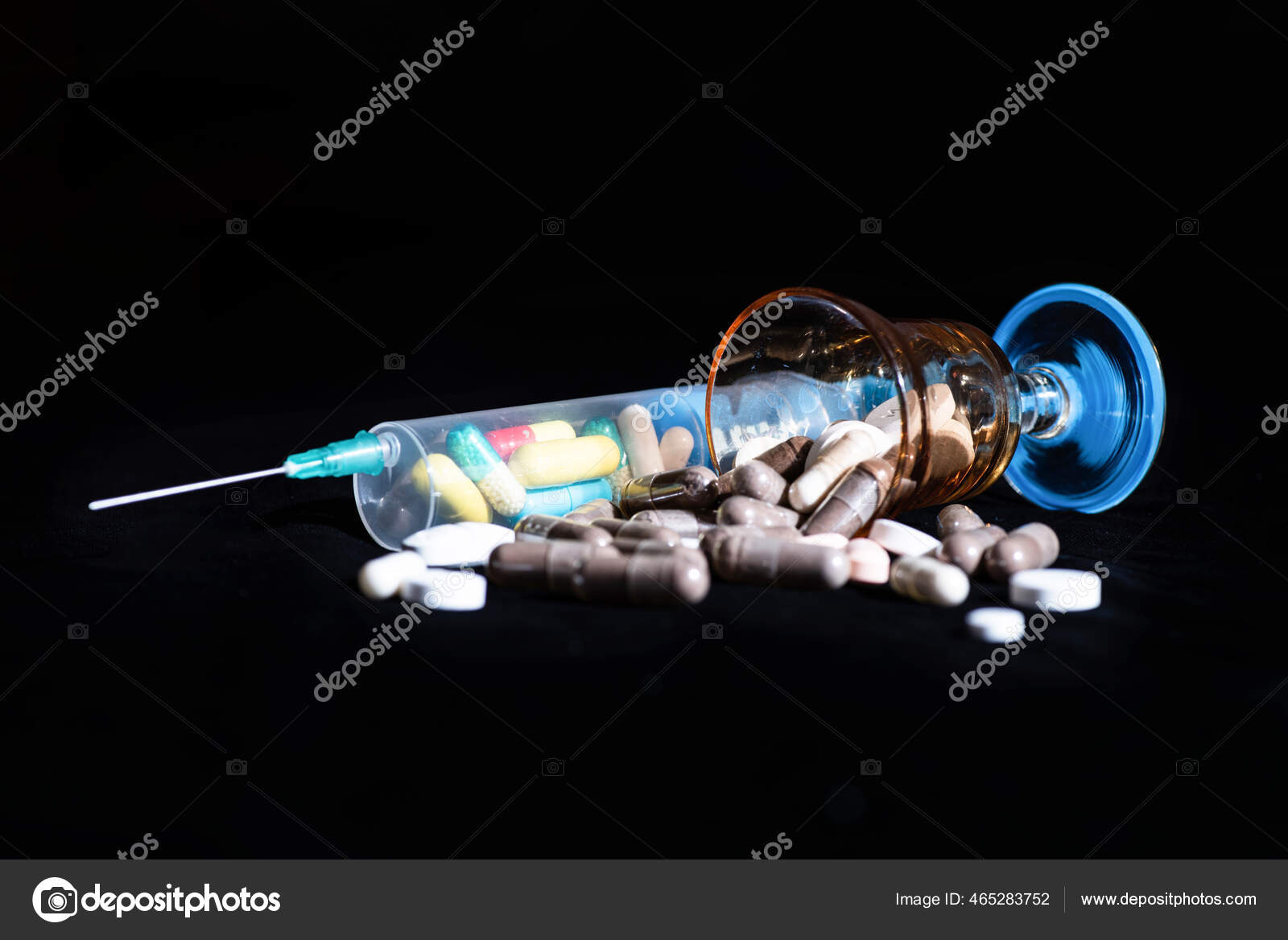 Gelatin capsuless and tablets pharmaceutical drugs from fallen glass