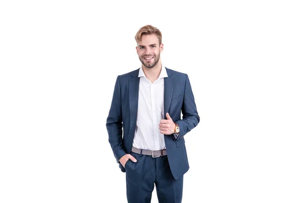 Ceo en ropa formal. éxito empresarial. hombre de éxito en traje de negocios. — Foto de Stock