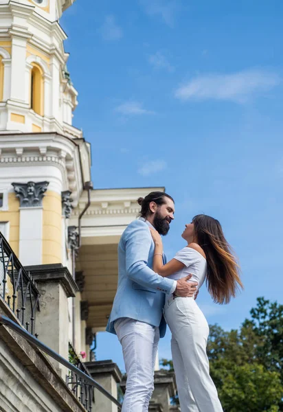 Paar verliebt in Mann und Frau im Freien, Liebe — Stockfoto