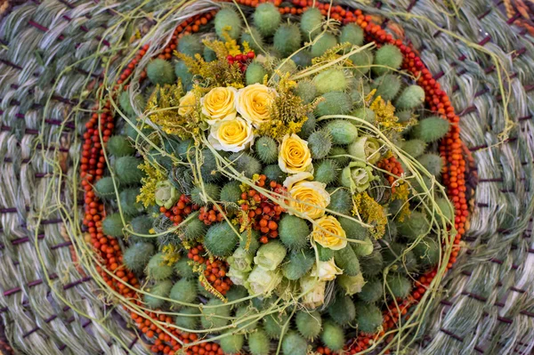 Exotic fruits in  basket — Stok fotoğraf