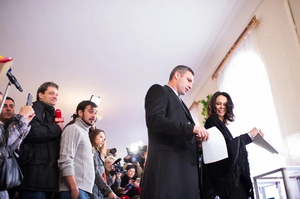 Vitali Klitschko vote in Kiev, Uktraine — Stock Photo, Image