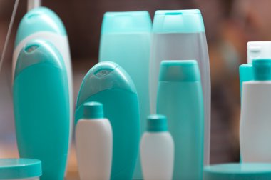 plastik kozmetik kapları, seçici odak