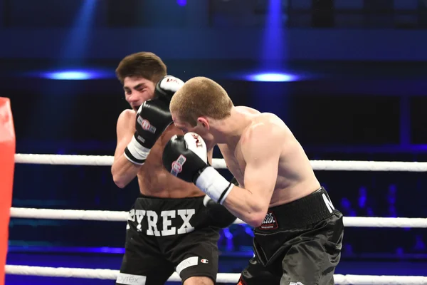 Ranking pelea de boxeo en Palacio del deporte — Foto de Stock