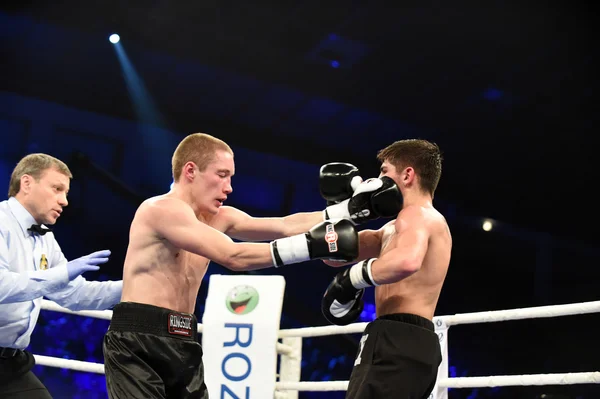 Ranking pelea de boxeo en Palacio del deporte — Foto de Stock