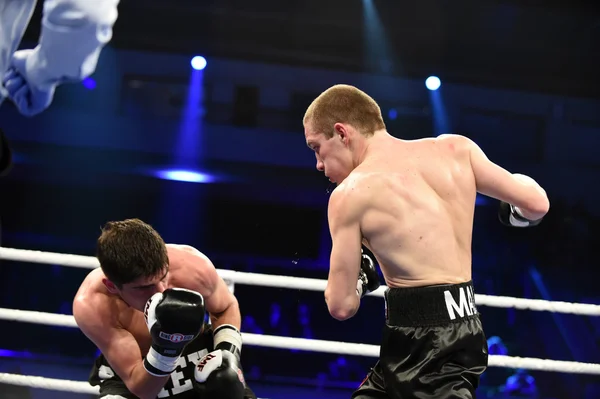 Ranking pelea de boxeo en Palacio del deporte — Foto de Stock