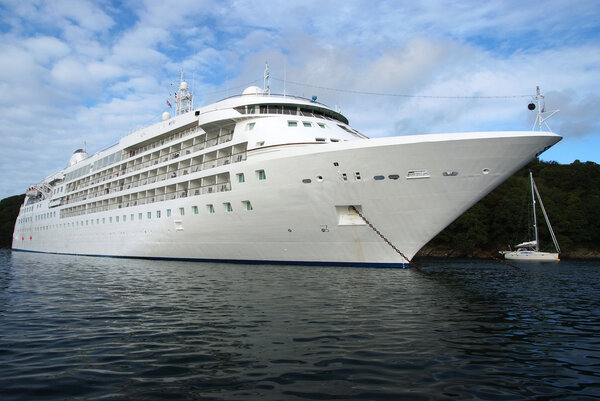 Cruise ship at sunny day