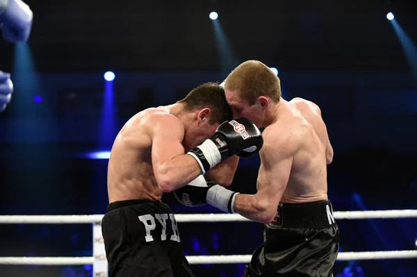 Žebříček boxerský zápas v paláci sportu — Stock fotografie