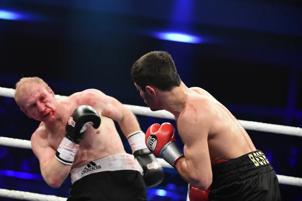 Žebříček boxerský zápas v paláci sportu — Stock fotografie