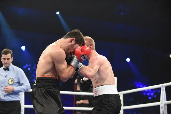 Ranking boxing fight in Palace of sport — Stock Photo, Image