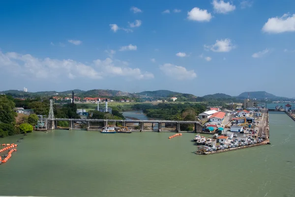 Atlantische ingang van het Panamakanaal — Stockfoto