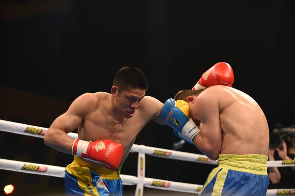 Série mundial de boxe: Ucrânia Otamans vs China Dragons — Fotografia de Stock