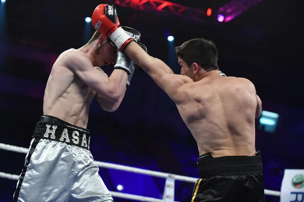Ranking boxing fight in Palace of sport, Kiev — Stock Photo, Image