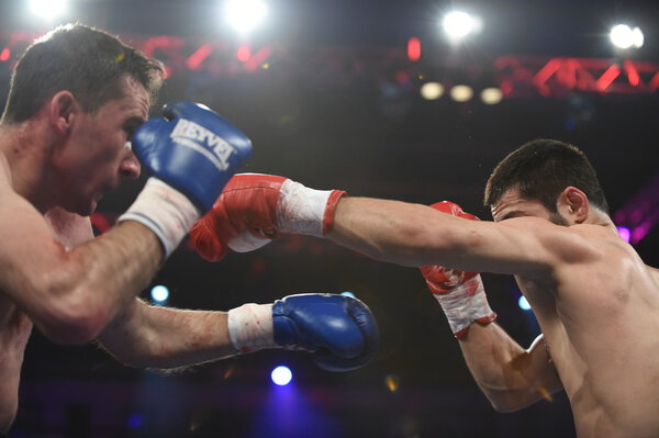 Ranking boxing fight in Palace of sport, Kiev