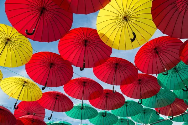 Colofull umbrellas background — Stock Photo, Image