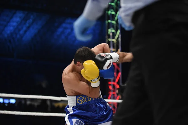 Žebříček box boj v aréně ve Lvově stadionu — Stock fotografie