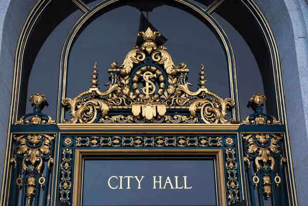 Entrance to City Hall, San Francisco, California
 