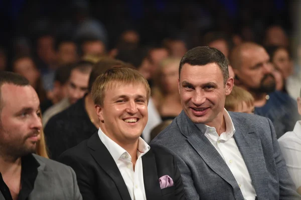 Vitali Klitschko tijdens gevecht voor Wbo Inter Continental cruiserweight titel — Stockfoto