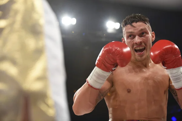 Luta inimigo WBO Inter-Continental cruzador campeão título — Fotografia de Stock