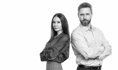 Ofiste toplantı yaparken iş adamları birlikte. İş projesinde çalışan iş adamları. Yeni bir iş projesinde işbirliği yapıyorum. Beyazlar üzerinde izole iş adamları. Güvenini dile.