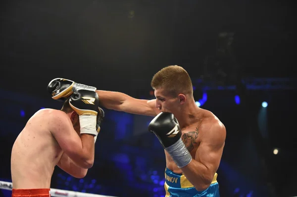 Ranking luta de boxe no Palaceof Sport em Kiev — Fotografia de Stock