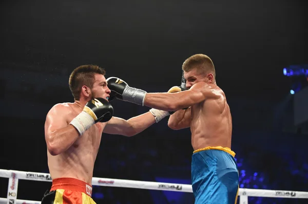 Ranking boxing fight in the Palaceof Sport in Kiev — Stock Photo, Image