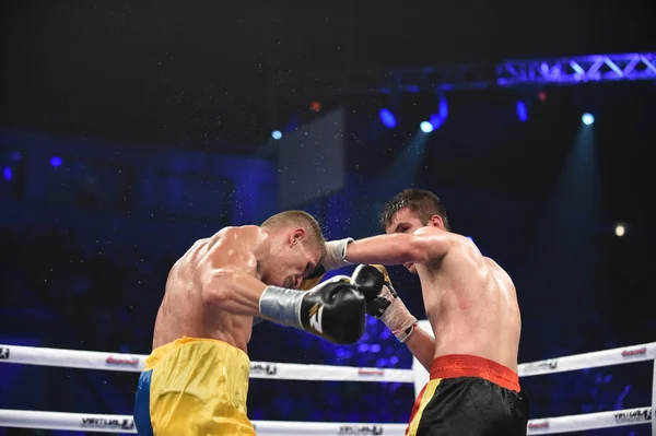 Ranking boxing fight in the Palaceof Sport in Kiev — Stock Photo, Image