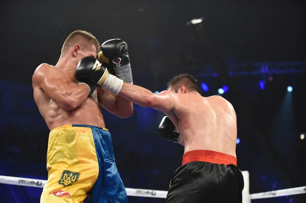 Ranking boxing fight in the Palaceof Sport in Kiev — Stock Photo, Image