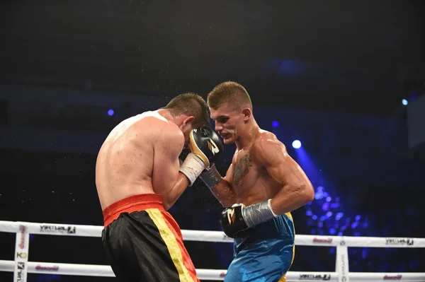 Ranking boxing fight in the Palaceof Sport in Kiev — Stock Photo, Image