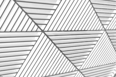 Mimari yapı geometrik şekillerinin soyut desenli arka planına sahip geometrik mimari.