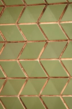 Kiremit elmas şekilli. Seramik karo geometrik arka plan. Geometrik arka plan. Geometrik şablon arka planı. Geometrik mimari. Döşeme şekli arkaplanı. Geometrik eşkenar dörtgen şekli.