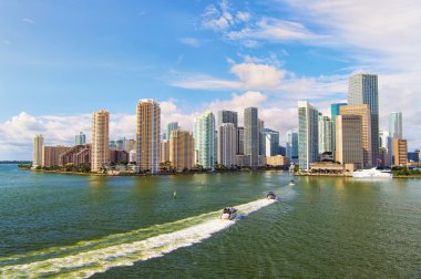 Miami skycrapers havadan görünümü