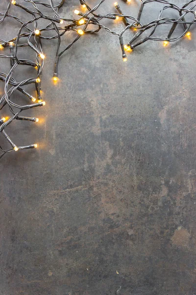 Dark Christmas Card Lights Top — Stock Photo, Image