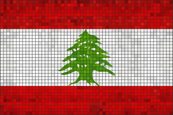 Bandeira de lebanon — Vetor de Stock
