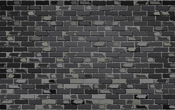 Black brick wall — Stock Vector