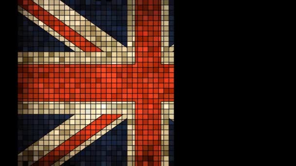 British flag with effects — Stock Video