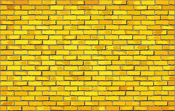 Желтая кирпичная стена — стоковый вектор