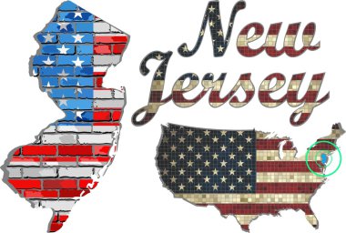 ABD New Jersey eyalet bir tuğla duvar