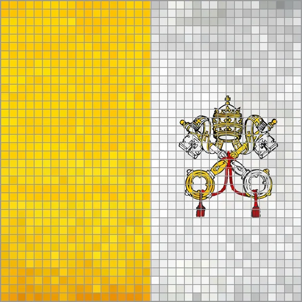 Bandeira do mosaico de Vatican City — Vetor de Stock