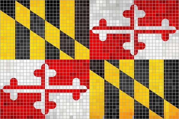 Abstrakte Mosaikfahne von Maryland — Stockvektor