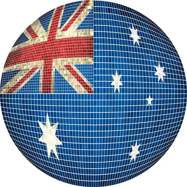 Bal met Australië vlag — Stockvector