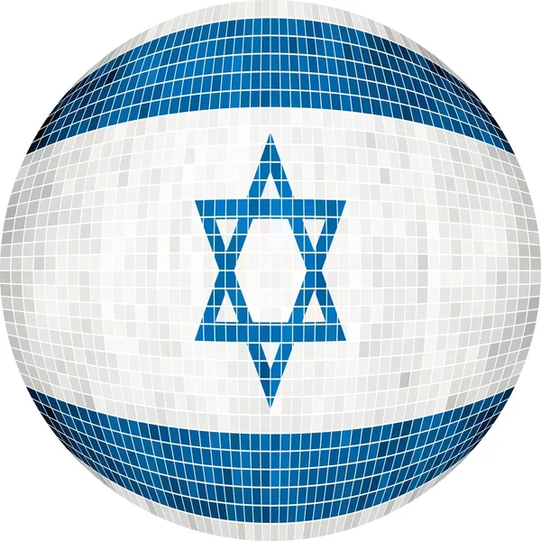 Bola con bandera de Israel — Vector de stock