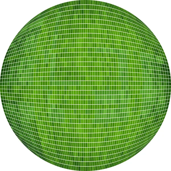 Зеленый шар в мозаике — стоковый вектор