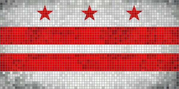 Résumé Drapeau mosaïque de Washington, D.C. . — Image vectorielle