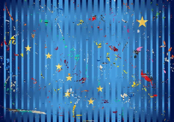 带有彩色污迹的阿拉斯加国旗 阿拉斯加三维国旗 — 图库矢量图片